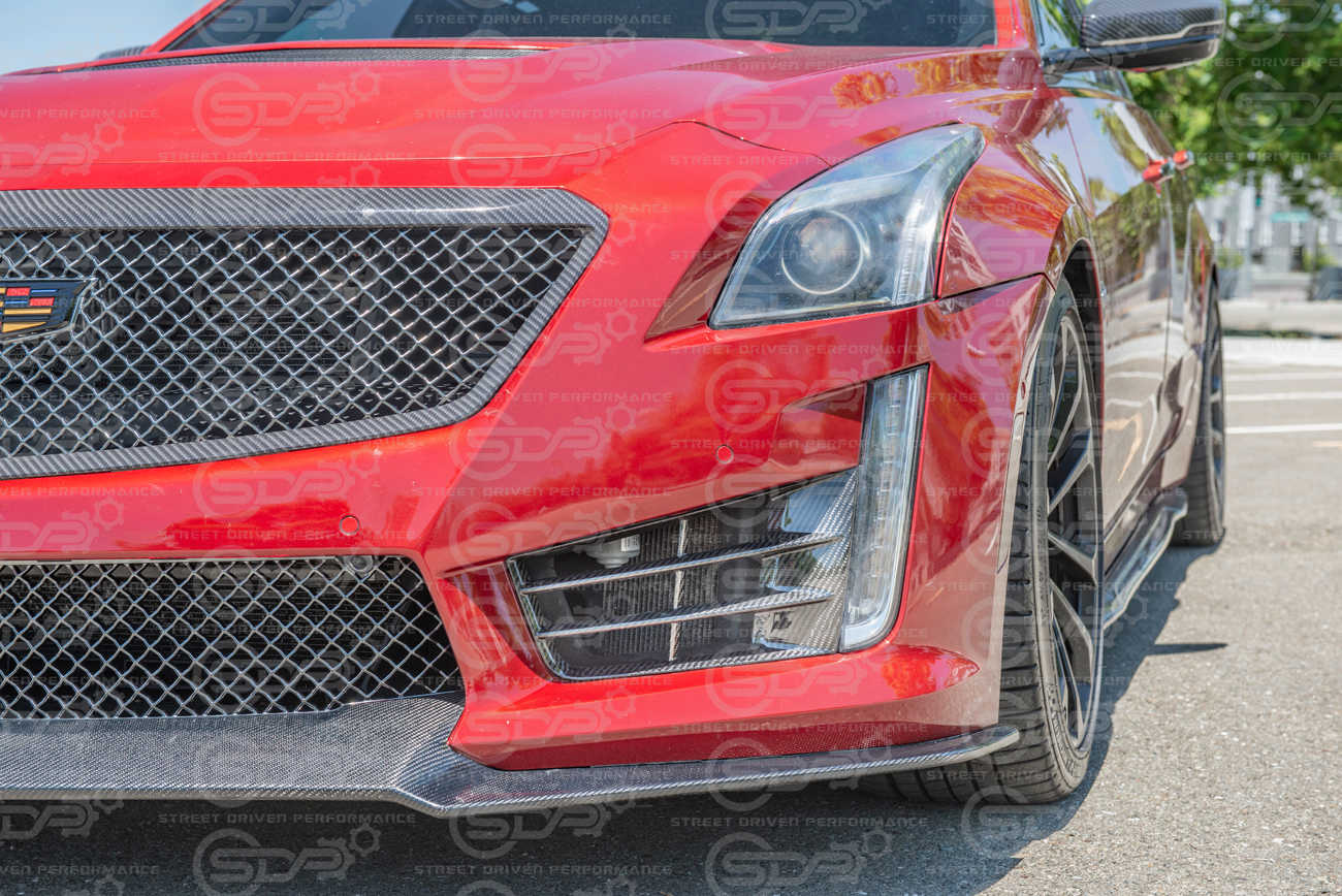 2016-2019 Cadillac CTS-V V3 | Factory CARBON FIBER Front Grille Accent Bezel Inserts